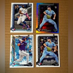 Lot of 4 Toronto Blue Jays mlb topps holo & other baseball cards